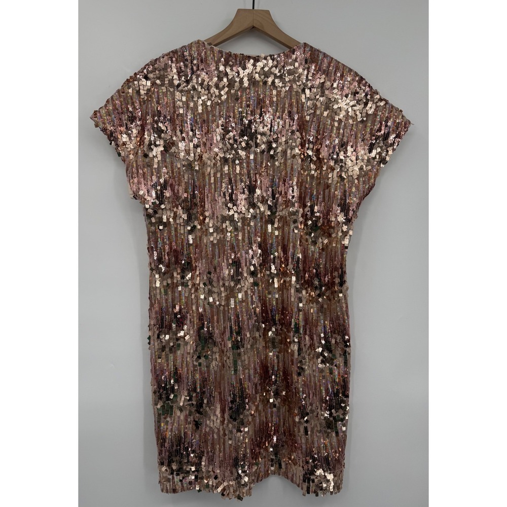 Boston Proper Dress Womens Medium Rose Gold Sequin‎ Party Wedding Evening Event - Picture 2 of 8